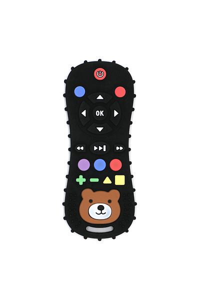 Choice BLACK Novelty Silicone Simulation TV Remote Control Shape Soothing Toy Baby F