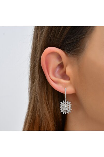 Pırlandia 1,41 Karat Pırlanta Baget Küpe