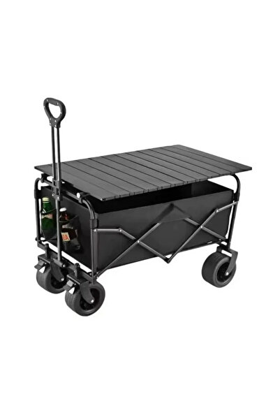 Streak Kamp Eşya Taşıma Arabası Masa Olabilen Frenli Geniş Tekerlekli Katlanır Malzeme