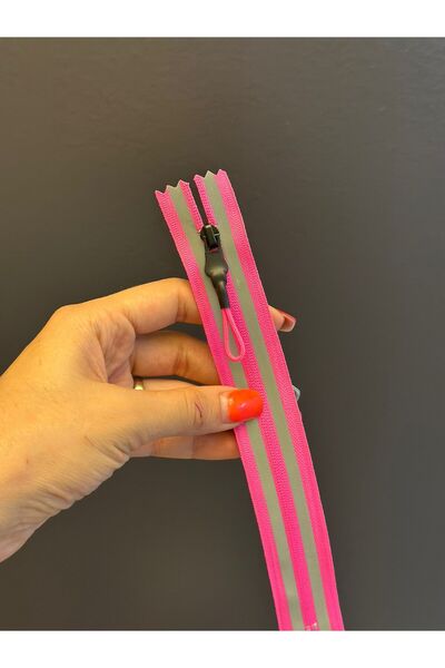 Gönülden Tasarım Night Vision Candy Pink Zipper 22X3 cm