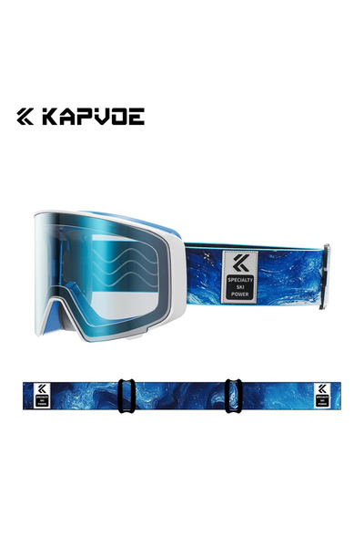 KAPVOE نظارات ثلجية فوتوكرومية أحادية اللون BL-03 للرجال، نظارات تزلج على الج...