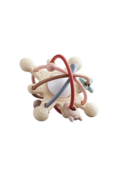 Choice Chocolate Baby Silicone Hand Catching Ball Baby Chewing Teether Toy Hand Bell 0-12 Months Newborn Se