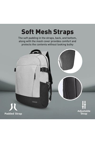 Promate 15.6" ComfortStyle™ Laptop Backpack with Large Compartments