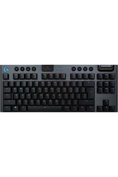 logitech G915 TKL Mechanical Gaming Keyboard, Ultraslim, Lightspeed Wireless & Bluetooth, Lightsync