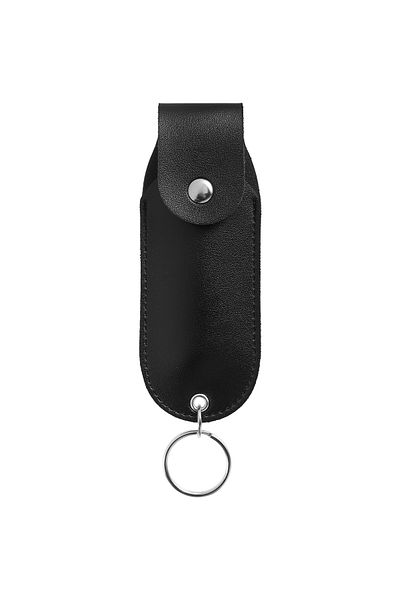 Choice Black Pepper Spray Pouch PU Leather Pepper Spray Holster Mini Portable Top Flap Pepper Spray Holder