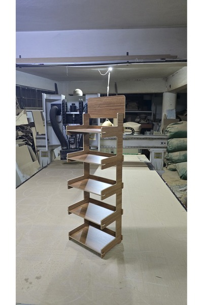 Bursa Site Mobilya 5 Gözlü, Geçmeli MDF Lam Raf Standı - 35x110x28 cm - Demon...
