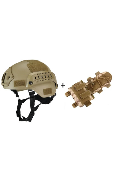 Choice خوذة كاكي 2 خوذة 1 حقيبة MICH2000 Airsoft MH خوذة عسكرية تكتيكية حقيبة...