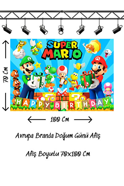 snowparty Mario Super Mario tematski rođendanski banner