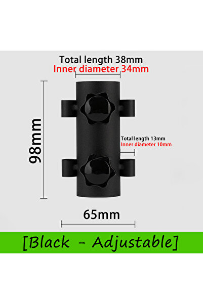 Choice حامل عمود مظلة قابل للتعديل للتخييم في الهواء الطلق باللون الأسود، حام...