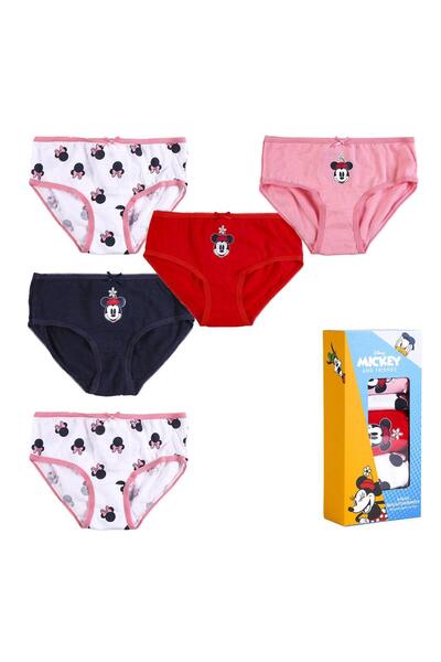 Minnie Mouse Set 5 perechi chiloti pentru copii, 100% bumbac, multicolor, Minnie Mouse