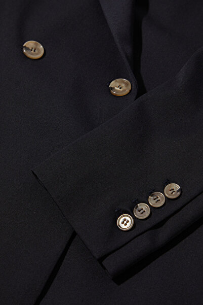 W Collection Dark Blue Double Breasted Jacket