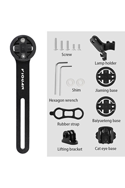 Choice حامل عداد السرعة للدراجات الهوائية متعدد الوظائف باللون الأسود، حامل ض...