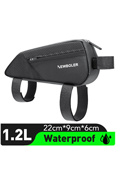 Choice حقيبة دراجة BAG215 NEWBOLER محمولة 1.2 لتر بإطار أمامي وحقيبة ركوب الد...