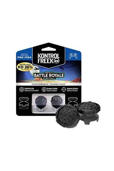 kontrolfreek Nightfall PS4/PS5 Thumb Grips Accessory Set for Dual Shock/Dual Sense, Black