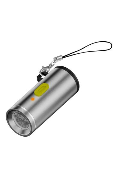 Choice ولاعة إلكترونية صغيرة مقاومة للرياح من النوع C فضية اللون، ولاعة بدون عود ثقاب محمولة للاستخدام الخارجي، شعلة صغيرة