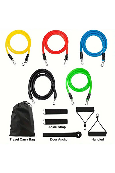 Choice 11 قطعة 11 قطعة/المجموعة سحب حبل TPE أشرطة المقاومة المحمولة معدات اللياقة البدنية شريط مرن للتمرين الكاحل