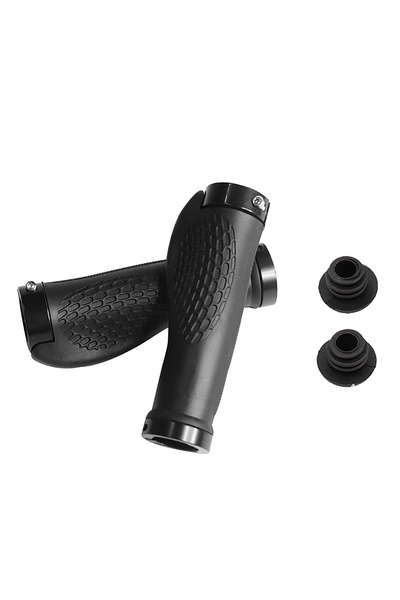 Choice مقابض دراجات مطاطية سوداء مضادة للانزلاق، قفل على مقود الدراجة الجبلية...