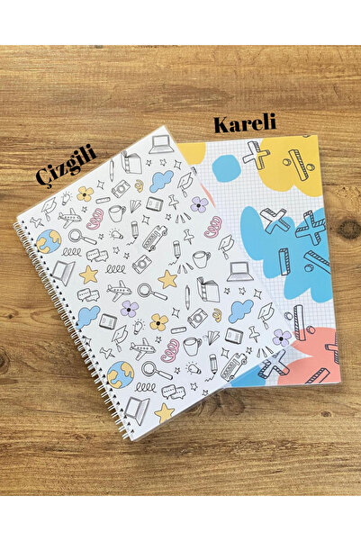 NovaNotlar مجموعة دفاتر ملاحظات حلزونية مقاس A4 مكونة من قطعتين - قطعتين مسطر...