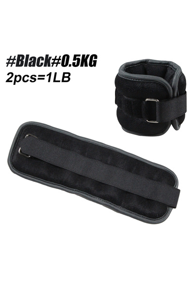 Choice Black-0.5KG-1Pair 1Pair Adjustable Ankle & Wrist Weights (0.5kg/1kg) -...