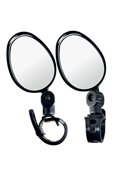 Choice مرآة الرؤية الخلفية للدراجة، قطعتان باللون الأسود، قابلة للتعديل بزاوي...