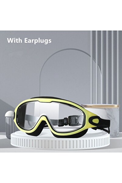 Choice نظارات سباحة وغوص من السيليكون بإطار كبير ورؤية واسعة ومقاومة للماء وم...