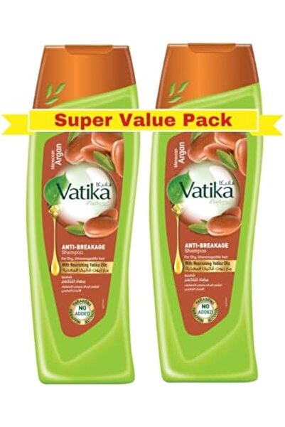 Vatika Moroccan Argan Anti-Breakage Shampoo 2x400ml | With Oils | For Dry, Unmanageable Hair