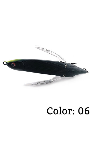 Choice اللون 06 2023 جديد طعم اليعسوب السطحي الزاحف 80 مم 6.5 جرام طعم صناعي ...