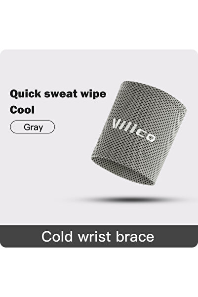 Choice M AB133-GY 1/2 قطعة سوار معصم رياضي لتبريد المعصم في الصيف، سوار معصم ...