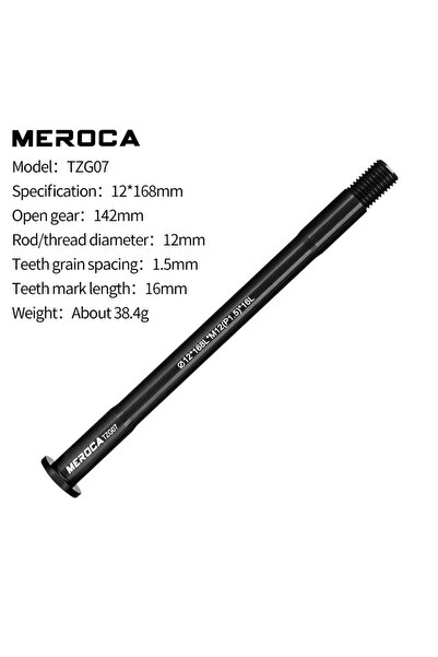 Choice L168 M12x1.5 TL16 MEROCA MTB Road Bike Quick Thru Axle Rod 12mm 15mm P...