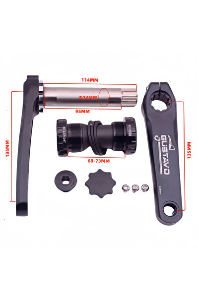 Choice كرنك BSA 135MM BB GUSTAVO كرنك دراجة للأطفال للتركيب المباشر كرنك دراج...