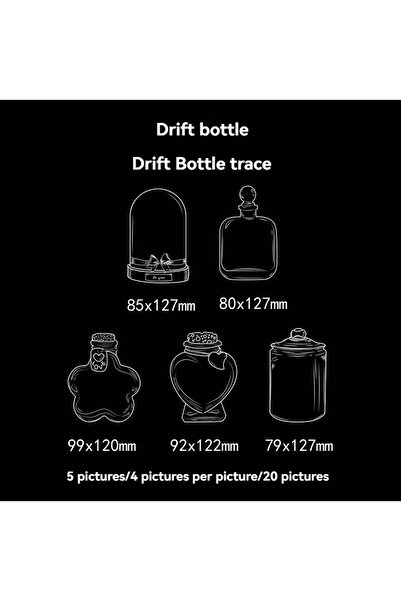 Choice1 Drifting bottle 20PCS Bookmark Making Kit, Transparent Flower Bookmarks, Handmade Dried Flower Bookm