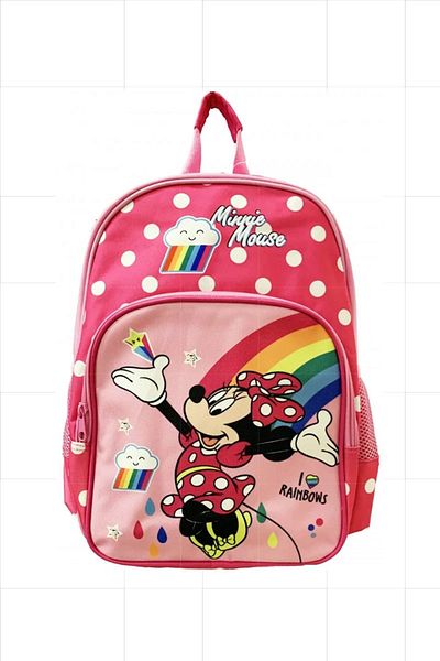 Minnie Mouse Dark Pink School Backpack Minnie Mouse Rainbows 40 cm