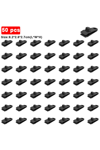 Choice 50pcs Outdoor Sturdy Tent Clips Camping Tarpaulin Clips Anti-wind Fixe...