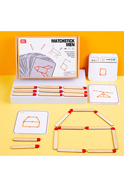 Choice NB160C1 DIY Montessori Matches Puzzles Game Wooden Toys Math Geometry ...