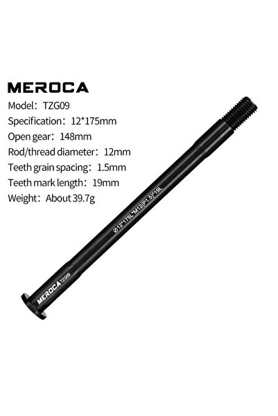 Choice L175 M12x1.5 TL19 MEROCA MTB Road Bike Quick Thru Axle Rod 12mm 15mm P...
