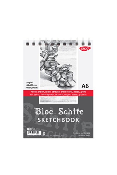 daço Sketch Pad A6, Paper Weight 160 g/sm, 30 Sheets, Material Paper