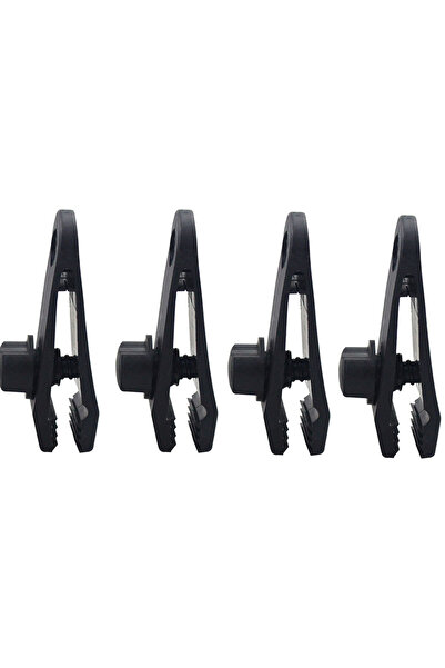 Choice 4 قطع من مشابك القماش المشمع السوداء شديدة التحمل بمسامير إبهام ومشابك...