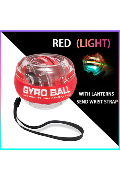 Choice red with led LED Wrist Ball Power Trainer Ball Auto-Start Gyroscopic Arm Hand Forearm Exerciser Powe