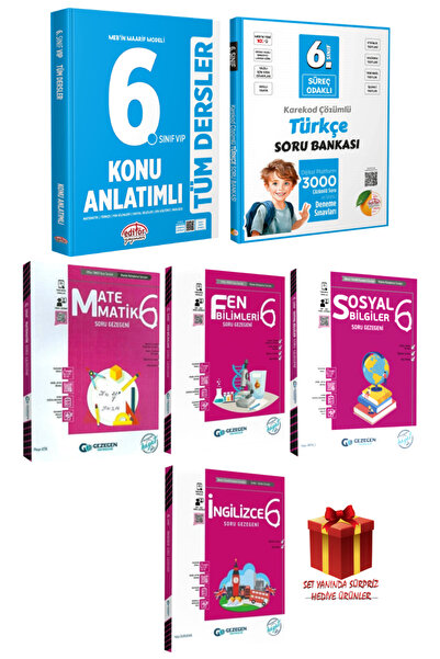 Editör Yayınevi 6. Sınıf Tüm Dersler Konu Anlatımı+ Türkçe+ Matematik+Fen Bilimleri+Sosyal Bilgiler+İngilizce Soru