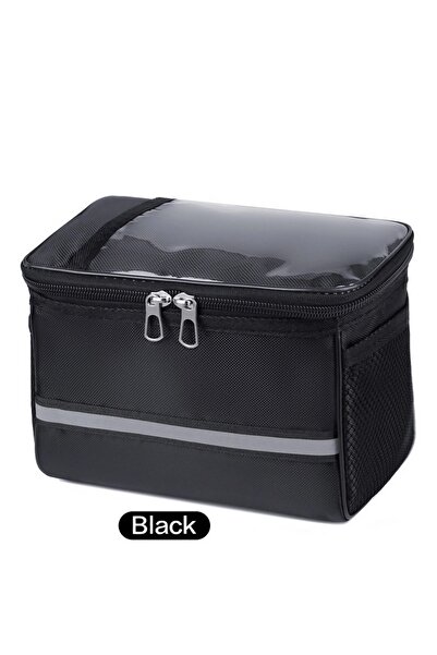 Choice حقيبة بمقبض أمامي للدراجات الجبلية سوداء اللون، حقيبة أمامية قابلة للط...