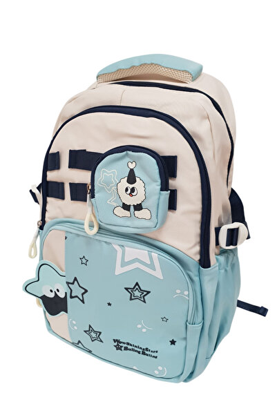 MUGGLE Нов Стар Колидж (начално училище) Синьо-бяла раница с подарък портмоне