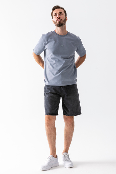 JB John Borners Men's Relaxed Fit 100% Cotton Denim Shorts Smoked - 5328