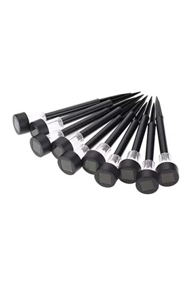 FOXMAG24 Set de 10 lămpi solare, pentru grădină, tip țăruș, înălțime 30cm, negru