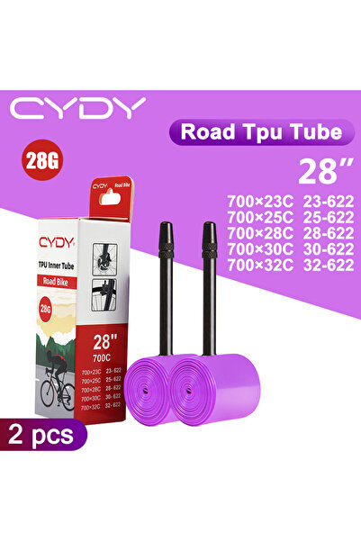 Choice 65 مم 28 جرام 700x23-32C قطعتان 28 جرام CYDY أنبوب داخلي TPU لدراجة ال...