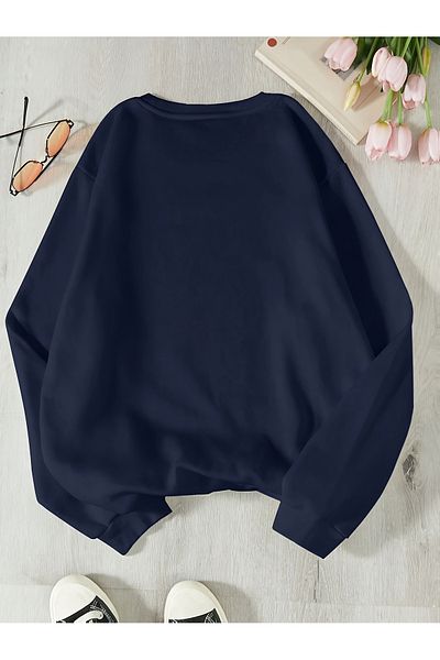 uyguntarz Unisex the Starry Night Printed Oversize Sweatshirt