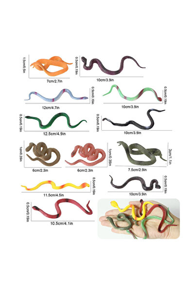 Choice حجم واحد، متعدد الألوان، ١٢ ثعبانًا صغيرًا من البلاستيك، ألعاب ثعابين ...