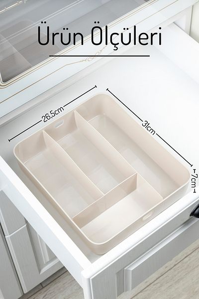 Nandy Home 4 Compartment Drawer Organizer, Multi-Purpose Organizer, Inside Drawer