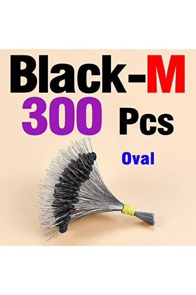 Choice أسود بيضاوي M MNFT 300 قطعة/حزمة من خيط صيد السيليكون سدادات الفاصوليا...