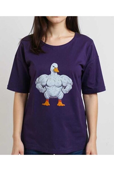 KOZİA OUTDOORS Мускулест печат с гъска, унисекс, базова тениска с дълъг ръкав...