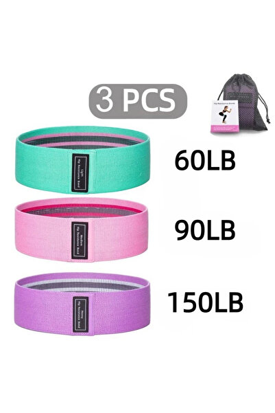 Choice أشرطة مقاومة من القماش (3 قطع) من برايت، 3 قطع، أشرطة مرنة لتمرين الأر...